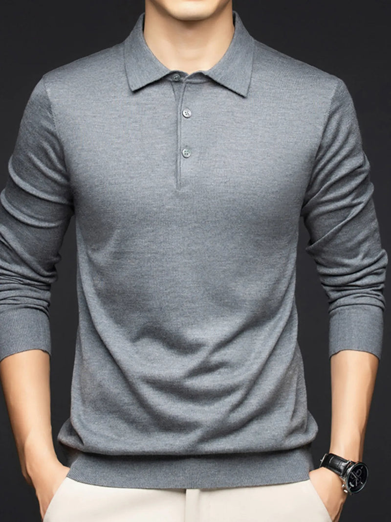 Men's Plus Size Collared Neck Long Sleeve Polo Shir 311acb84967e4faaabbccc7e6a3ea8b7-Max-Origin